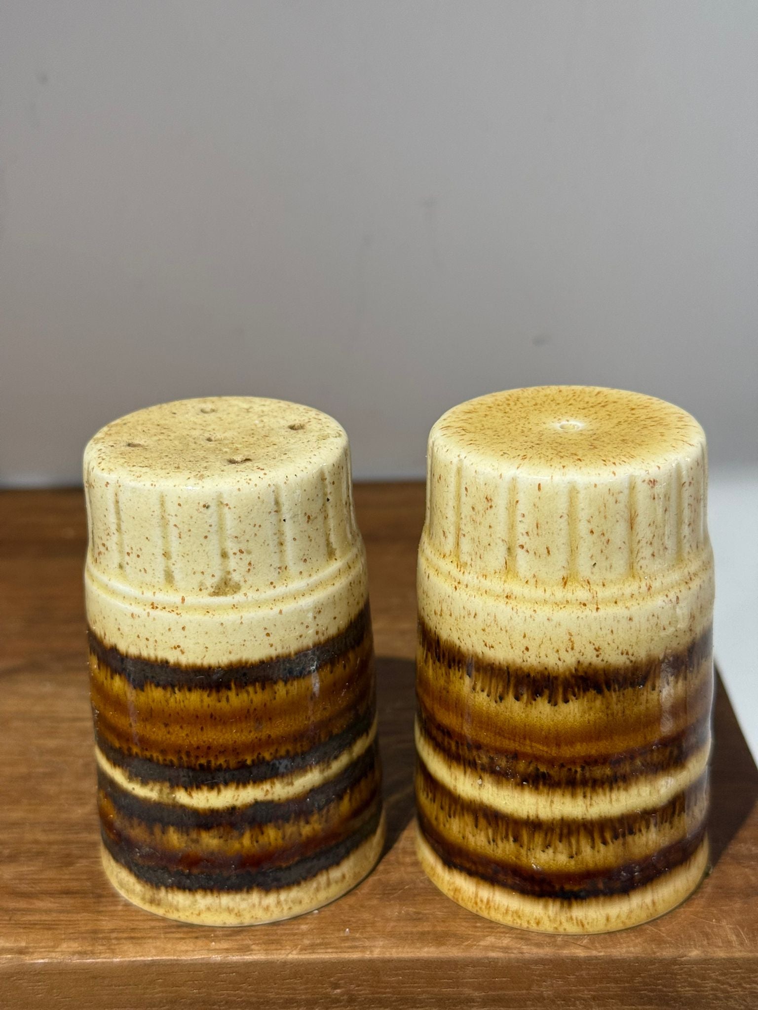 Vintage Studio Pottery Stoneware Salt & Pepper Shakers