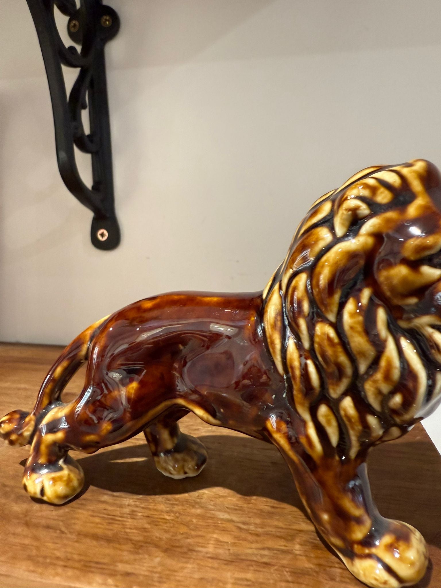 Glazed Ceramic Lion Ornament