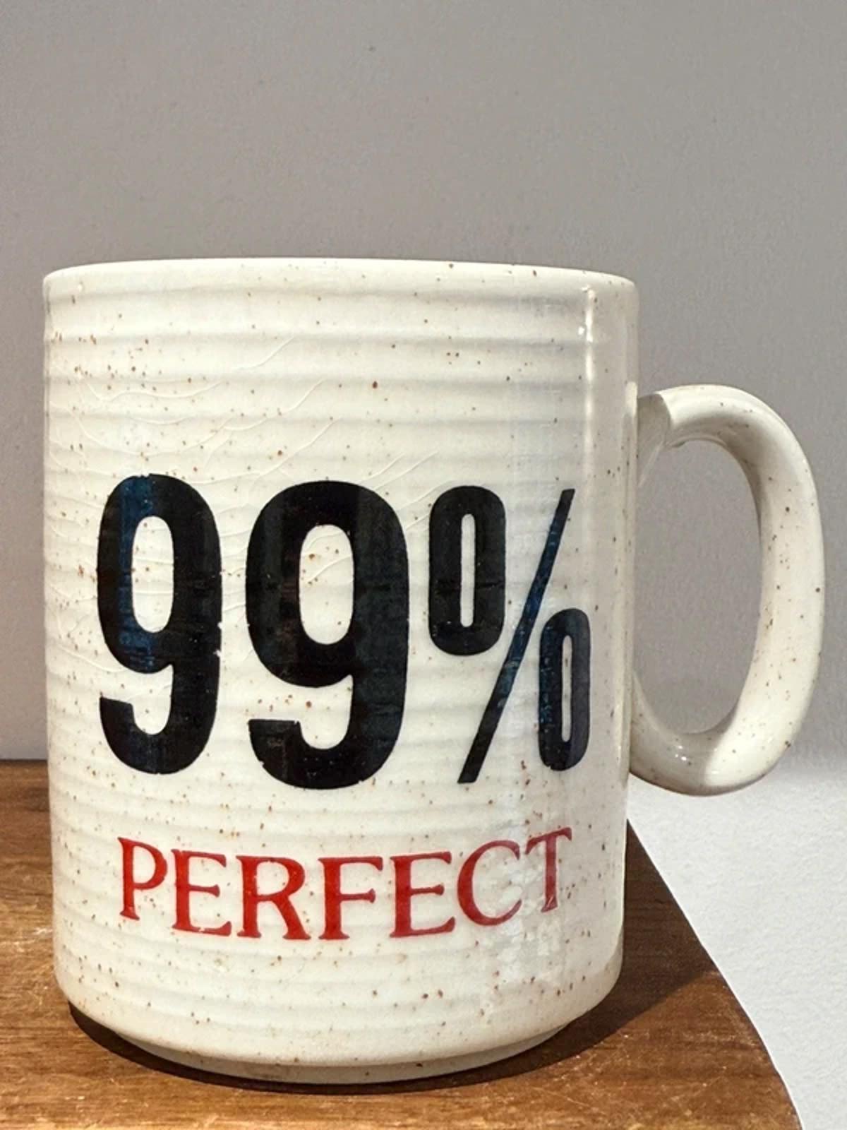 Vintage kitchen decor large mug 99 percent perfect lovely gift one of a kind
