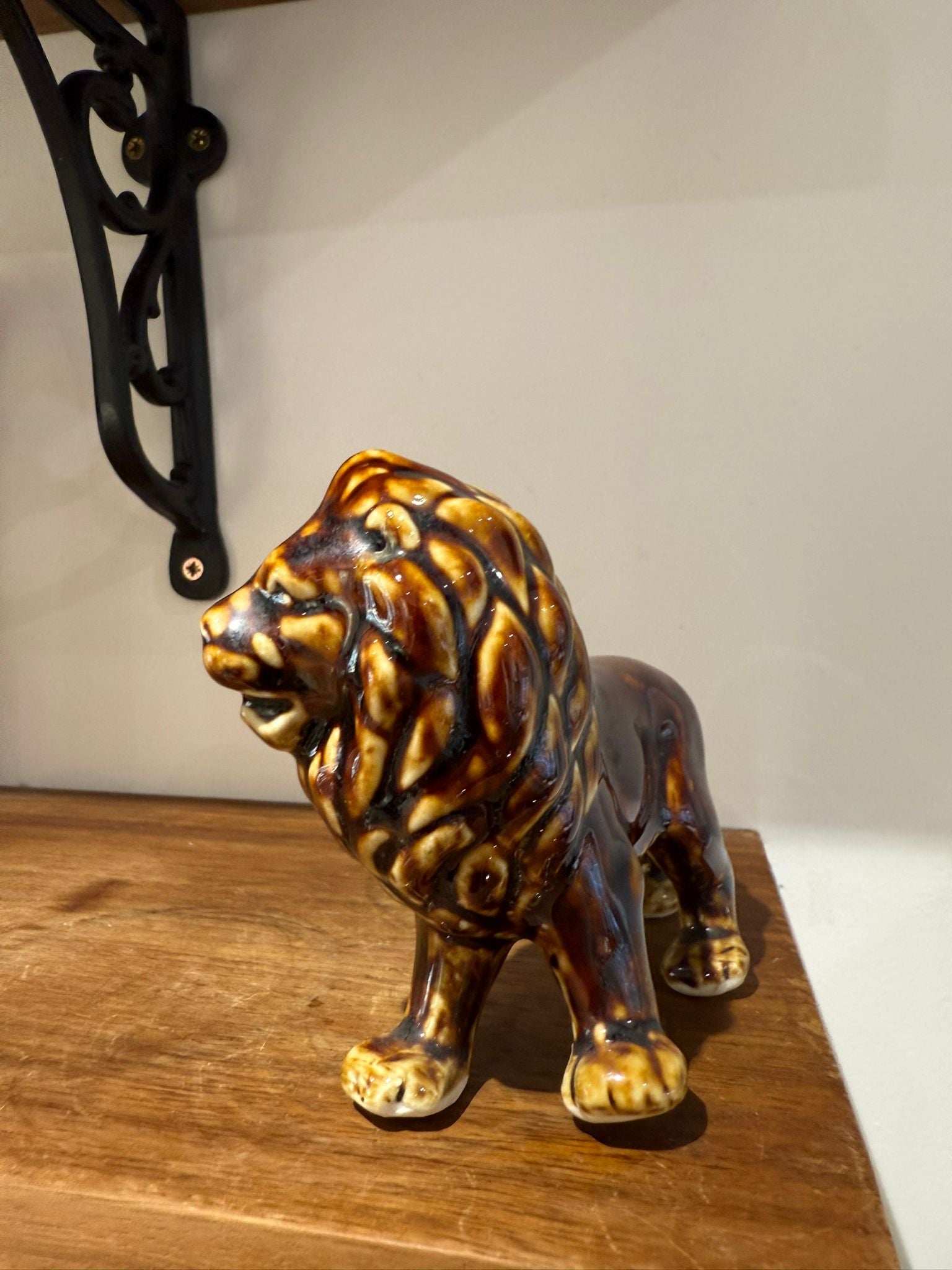 Glazed Ceramic Lion Ornament