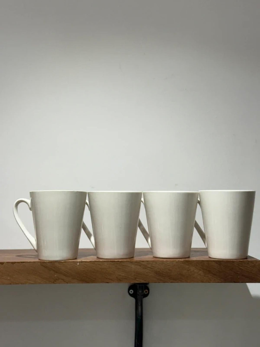 Set of brand-new white tall mugs kitchen home decor set of 4