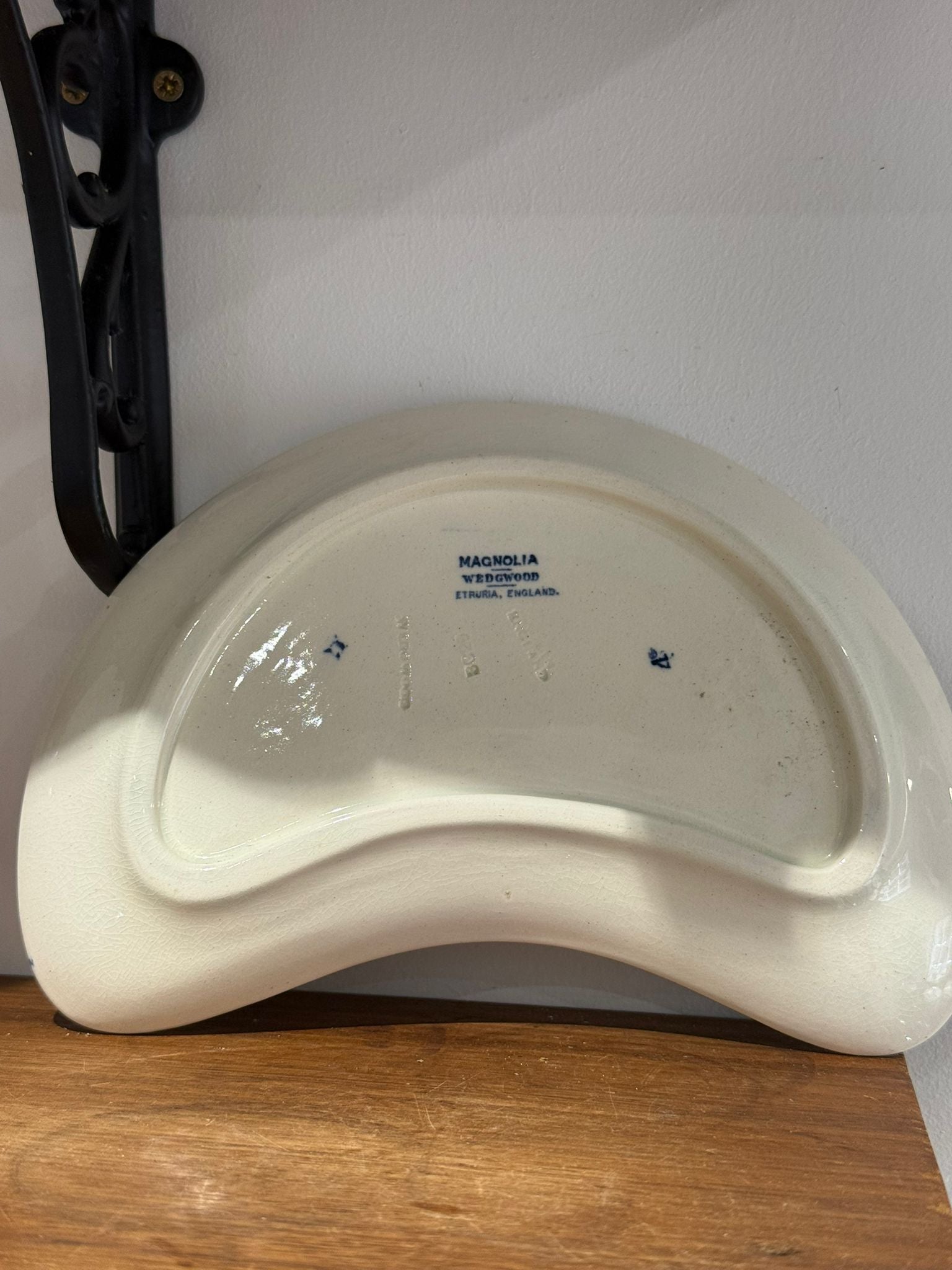 Wedgwood Magnolia Blue & White Crescent Dish