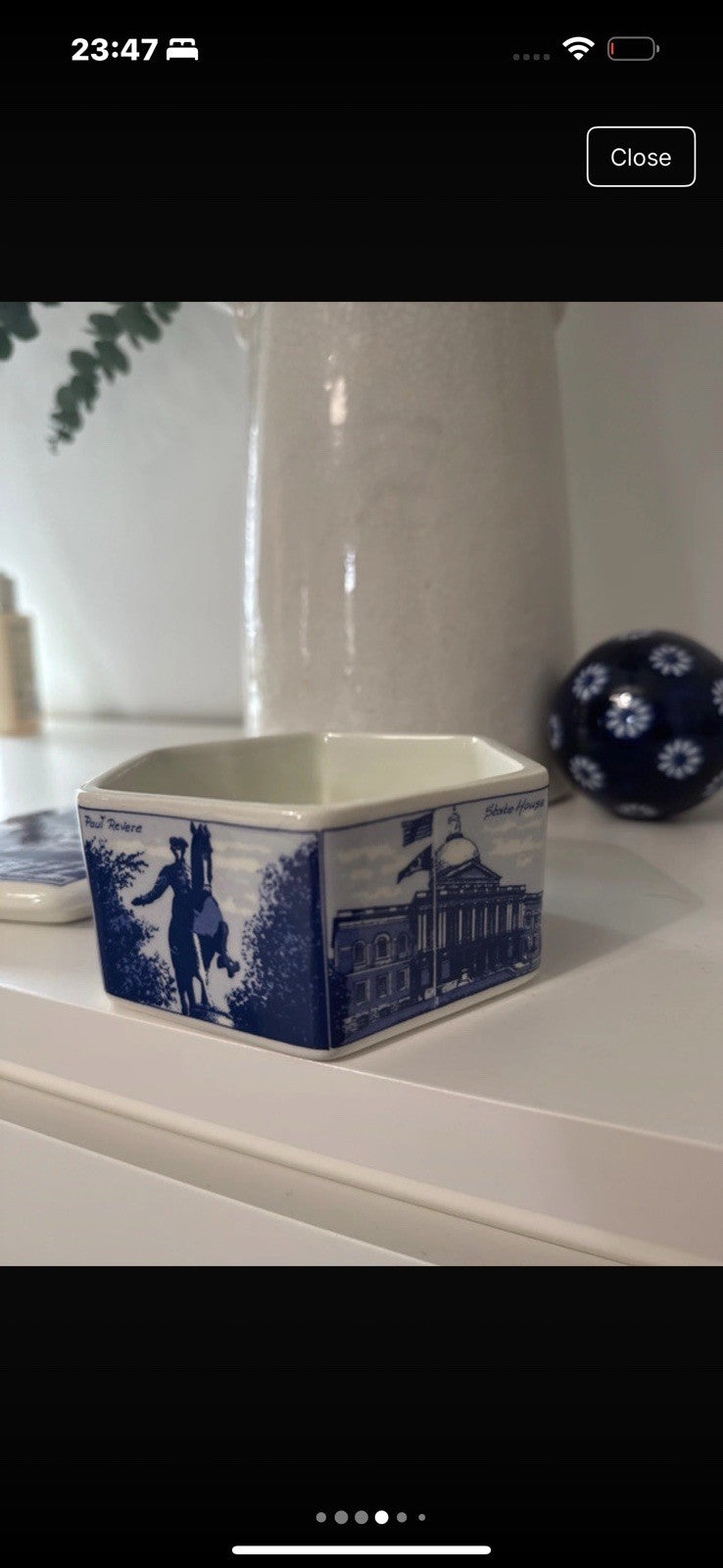 Antique Dutch Home Decor Storage Hand Painted Pot