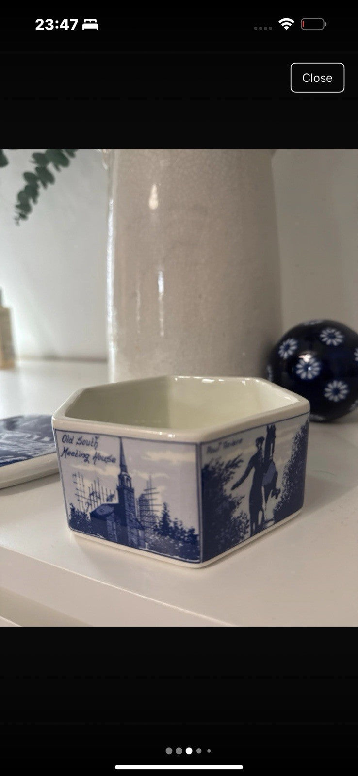 Antique Dutch Home Decor Storage Hand Painted Pot