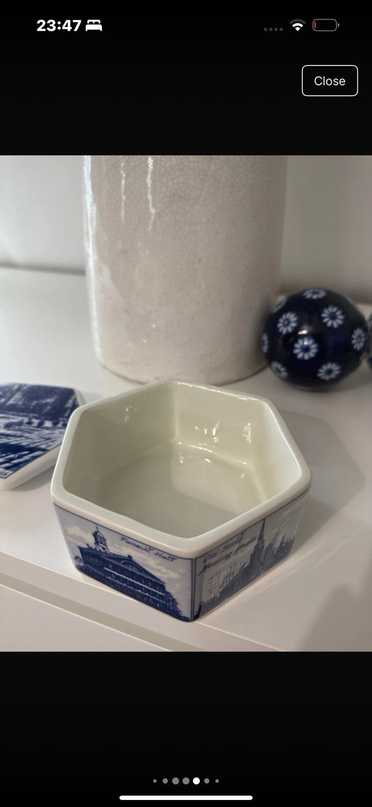 Antique Dutch Home Decor Storage Hand Painted Pot