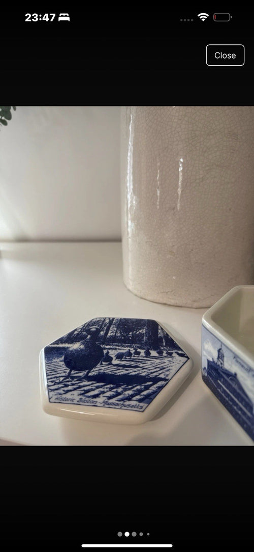 Antique Dutch Home Decor Storage Hand Painted Pot