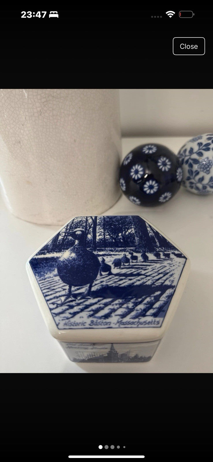 Antique Dutch Home Decor Storage Hand Painted Pot