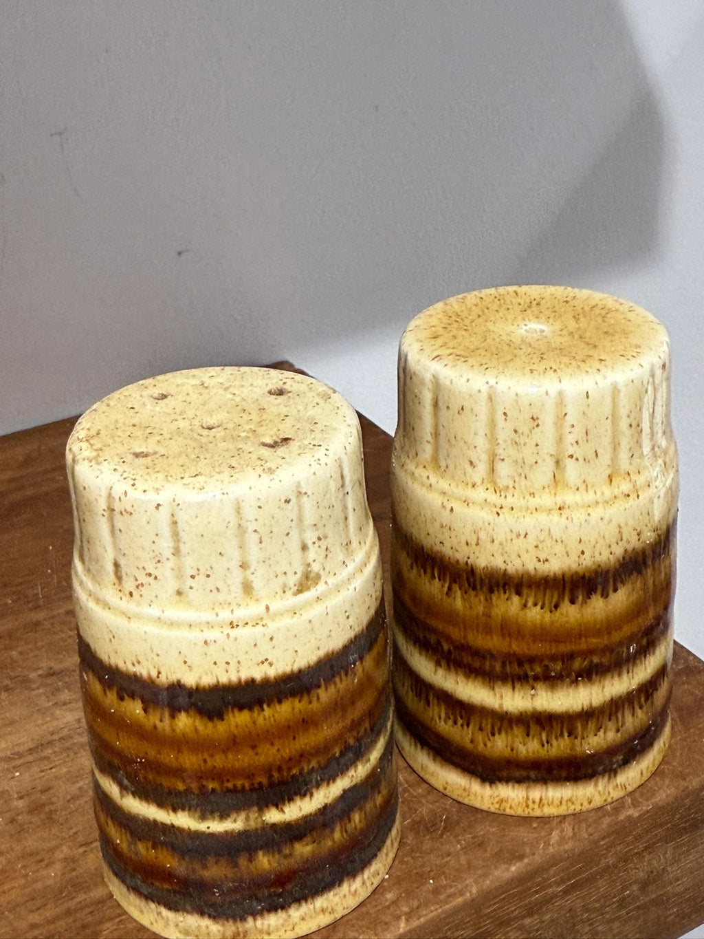 Vintage Studio Pottery Stoneware Salt & Pepper Shakers