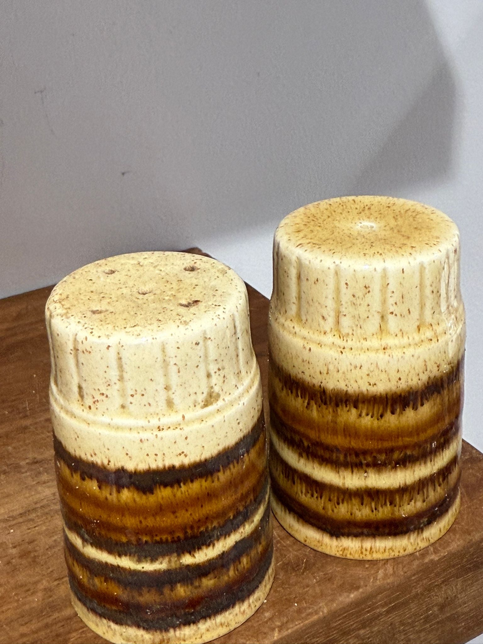 Vintage Studio Pottery Stoneware Salt & Pepper Shakers