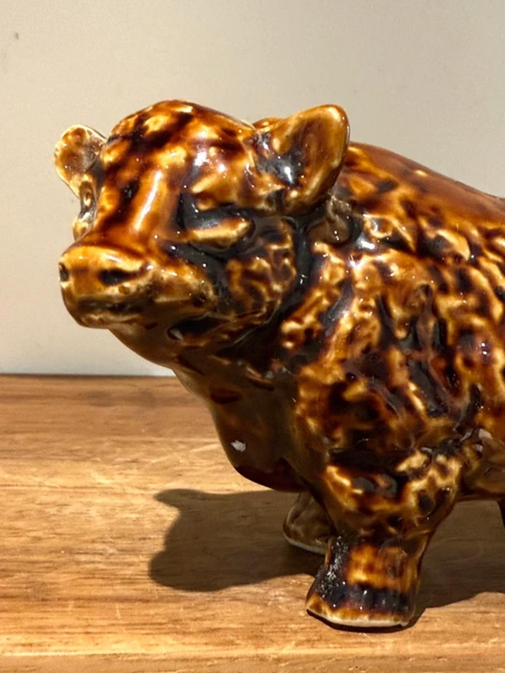 Vintage Ceramic Highland Cow Figurine
