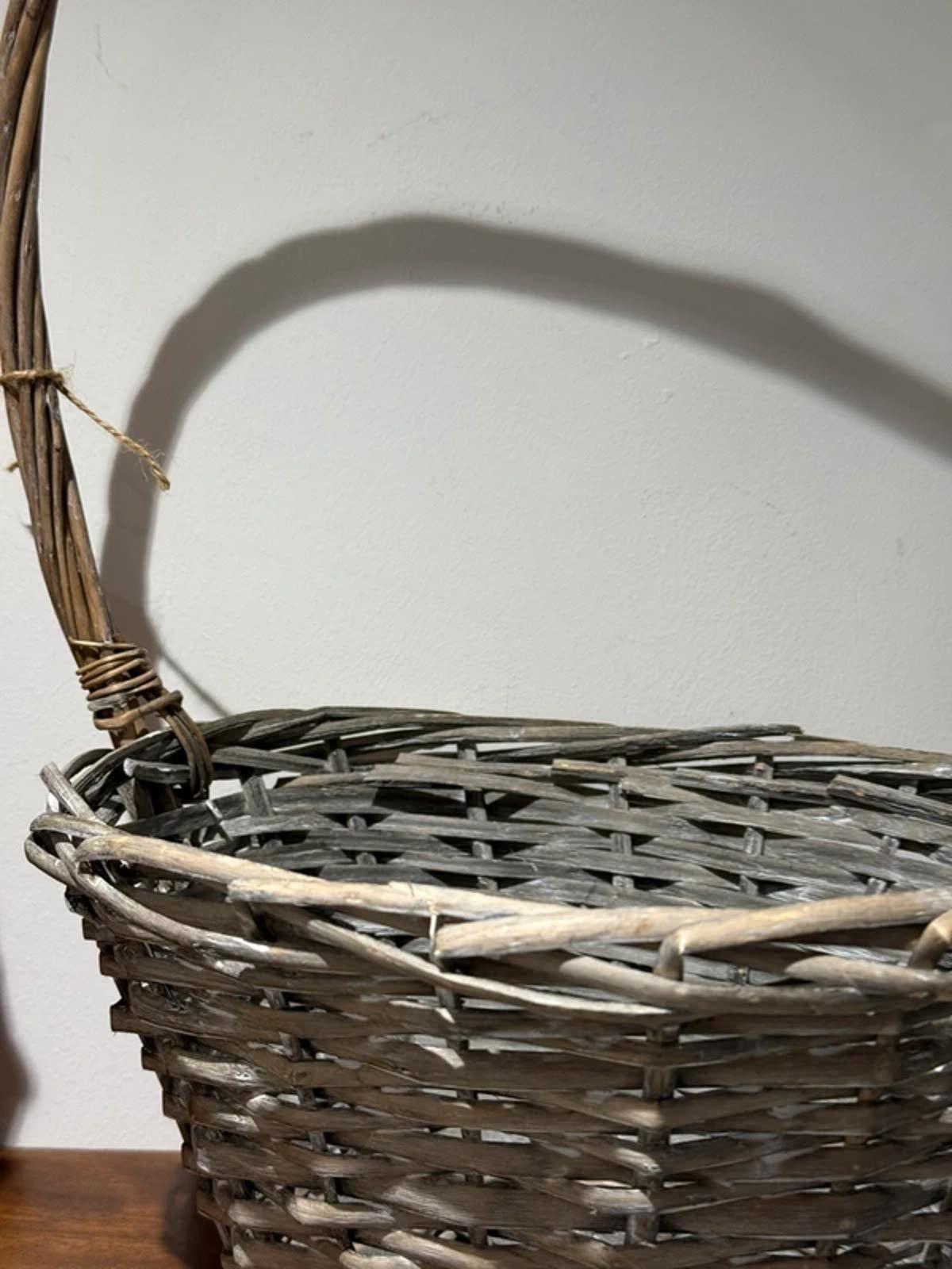 Country home living large Easter basket storage decor