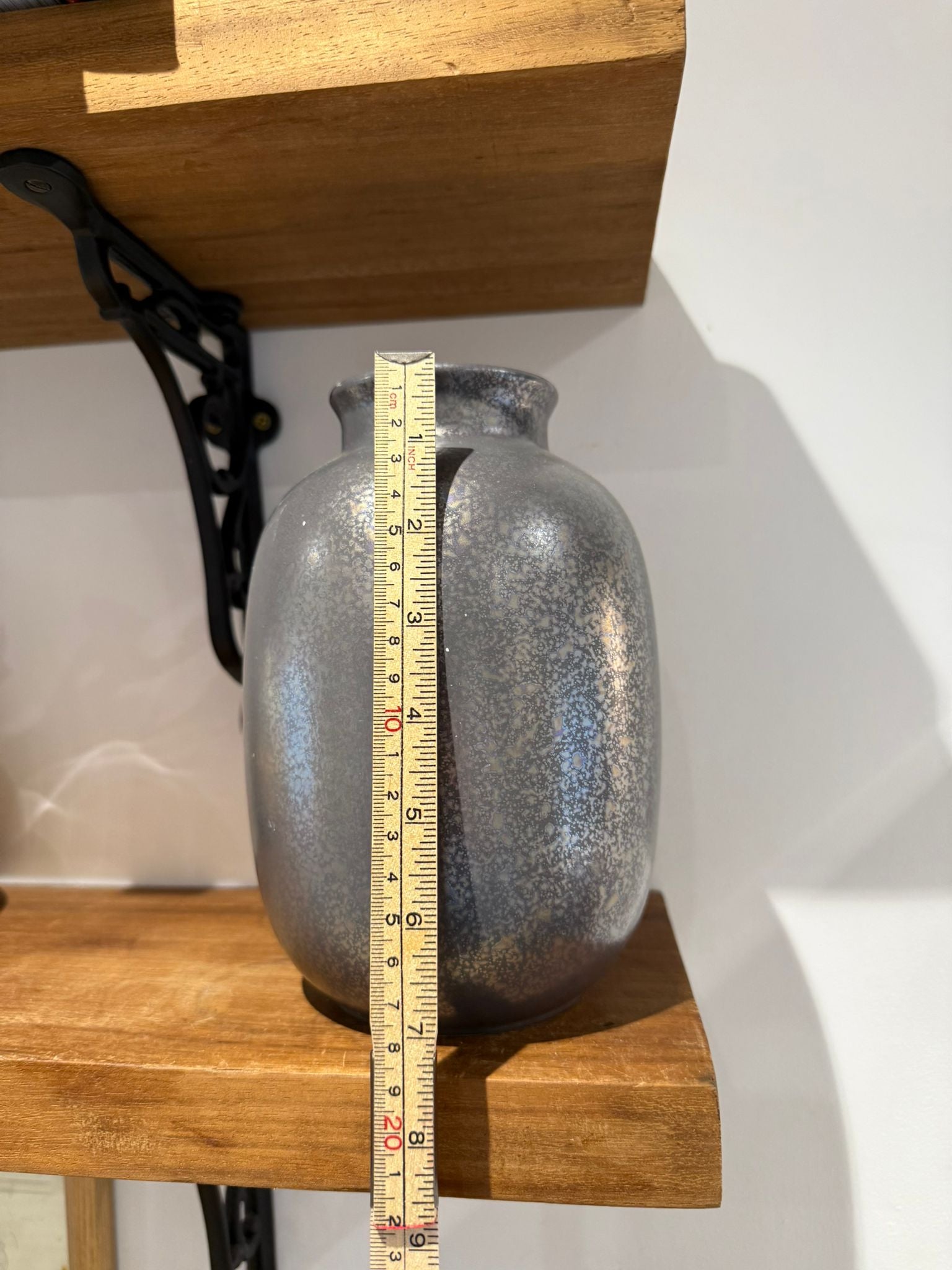 Poole Pottery Grey Speckled Studio Vase