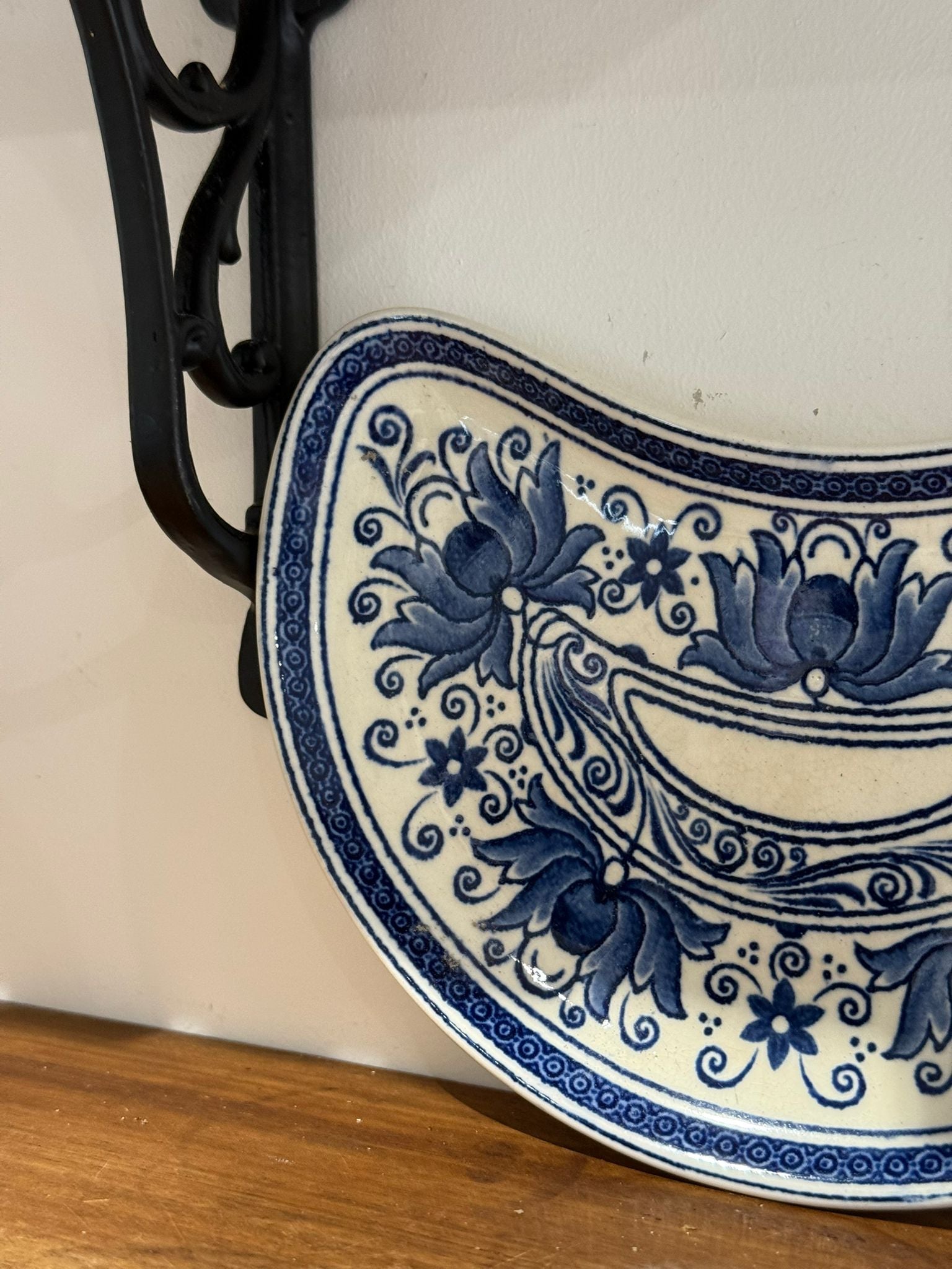 Wedgwood Magnolia Blue & White Crescent Dish