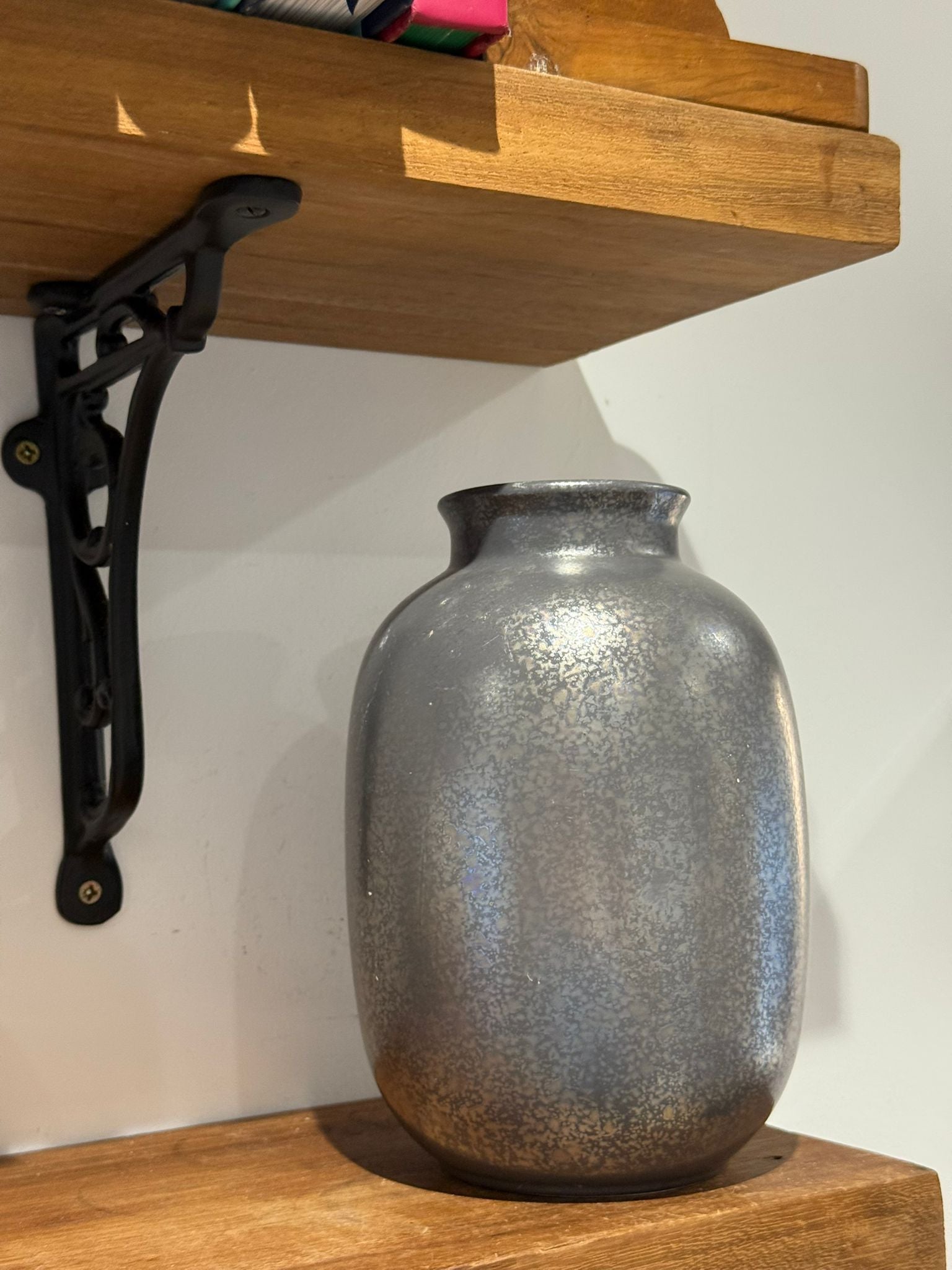 Poole Pottery Grey Speckled Studio Vase