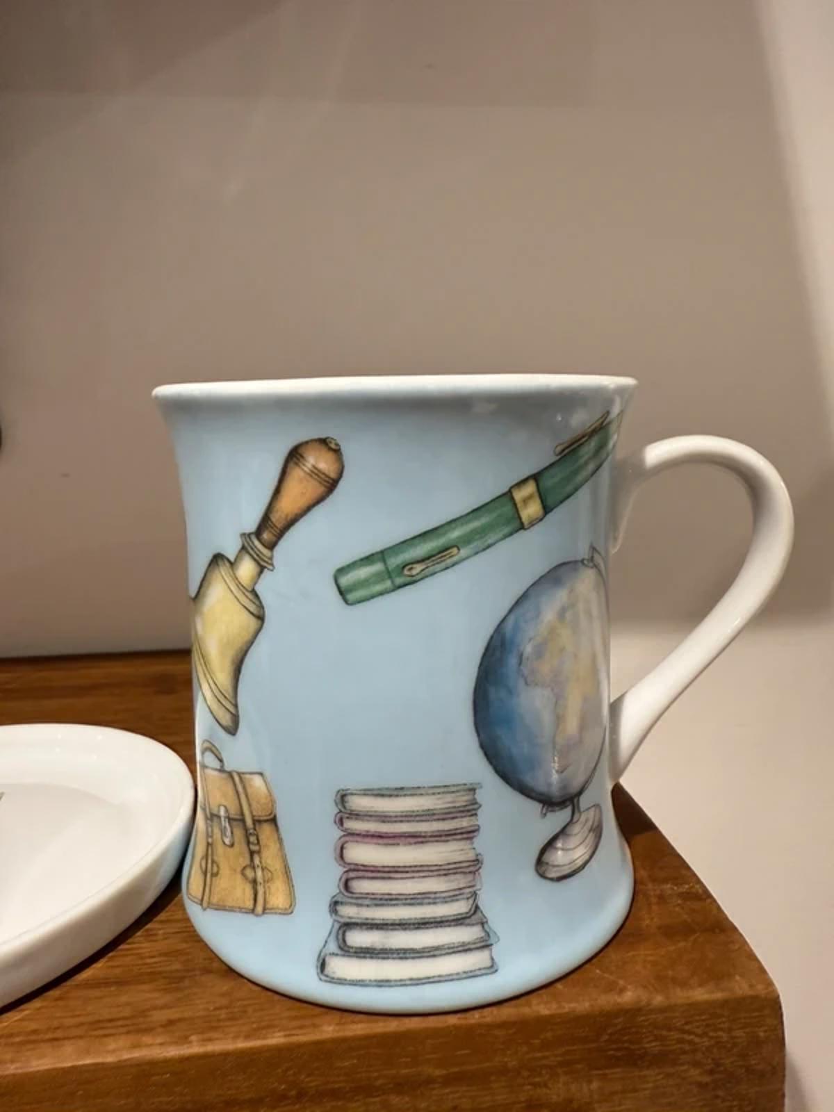 Teachers school gift coffee mug and tea coaster set lovely gift new without tags