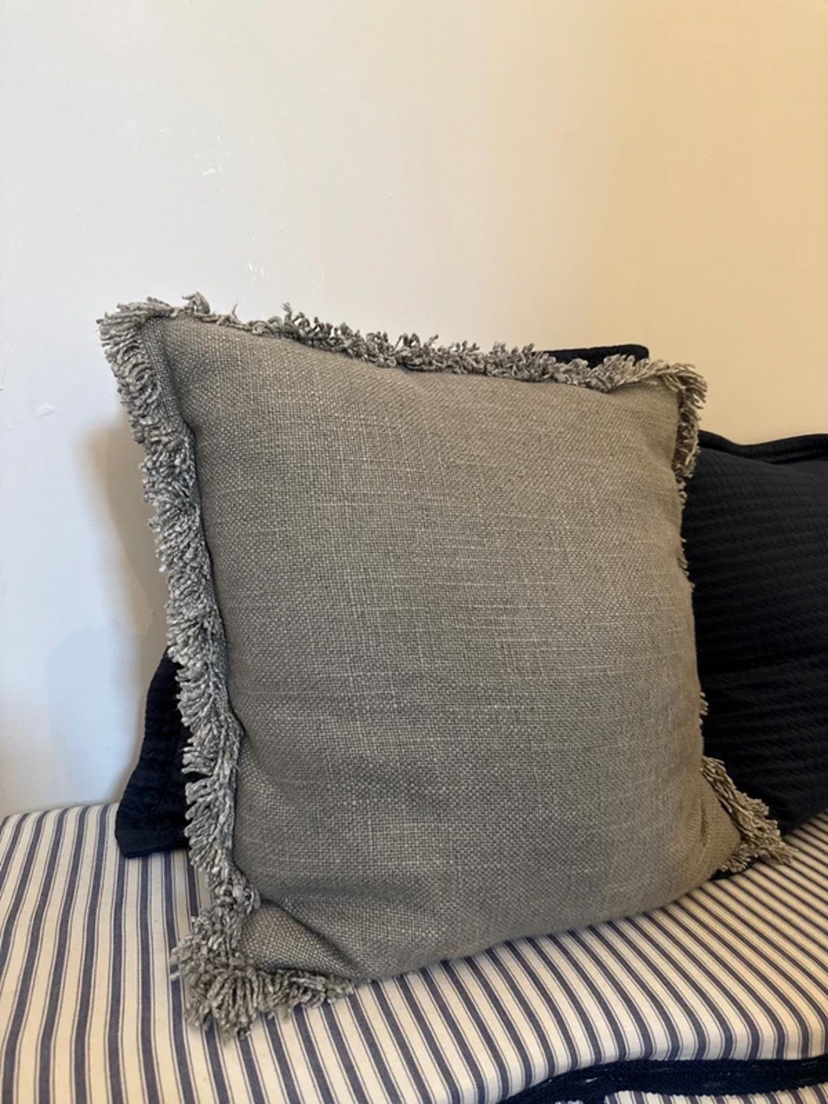 The cotswold company grey tassel filled cushion 45x45 home decor