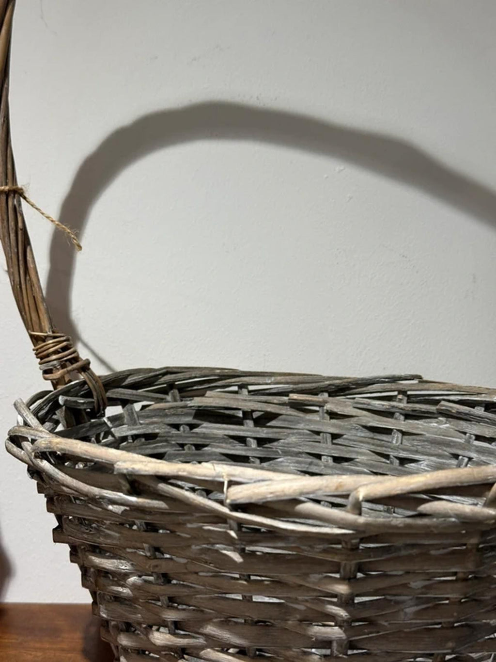 Country home living large Easter basket storage decor