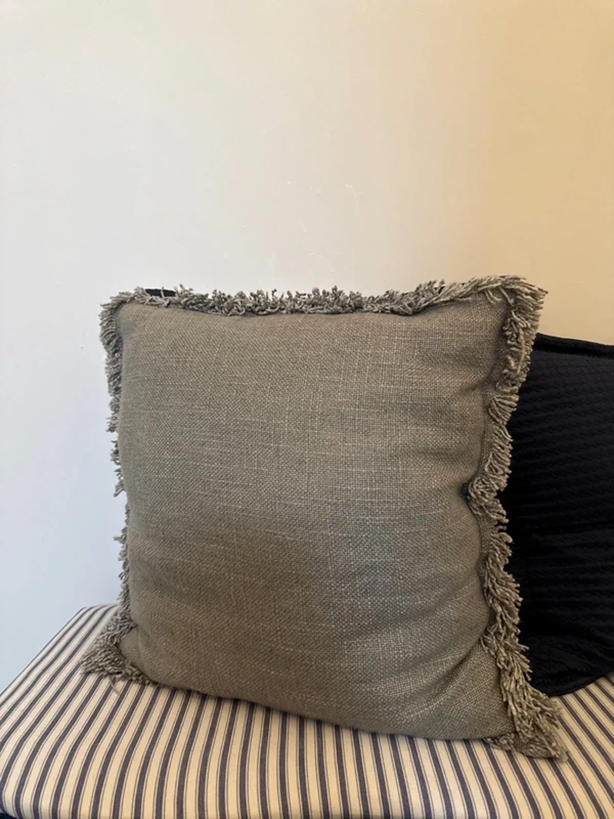 The cotswold company grey tassel filled cushion 45x45 home decor