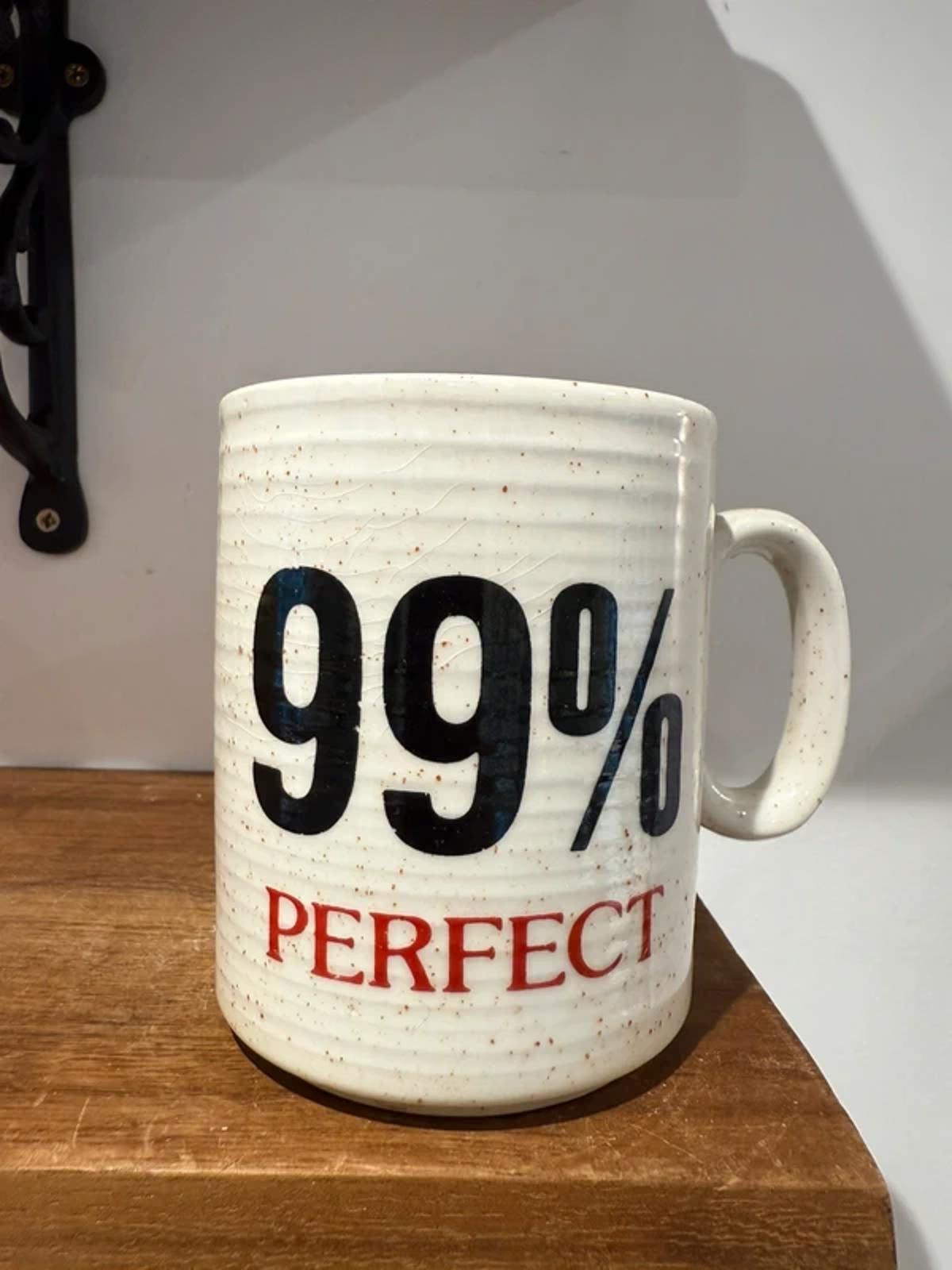 Vintage kitchen decor large mug 99 percent perfect lovely gift one of a kind