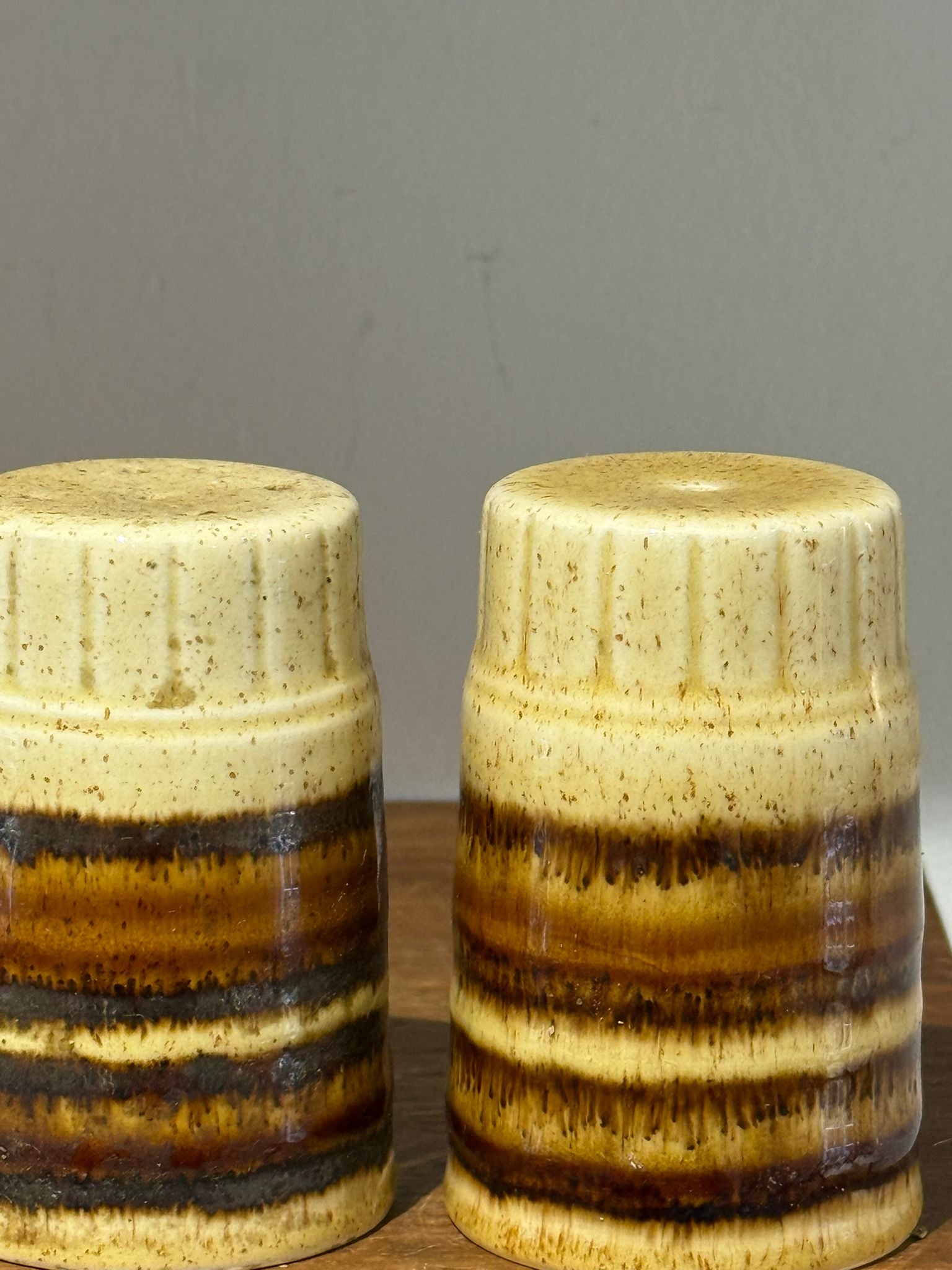 Vintage Studio Pottery Stoneware Salt & Pepper Shakers