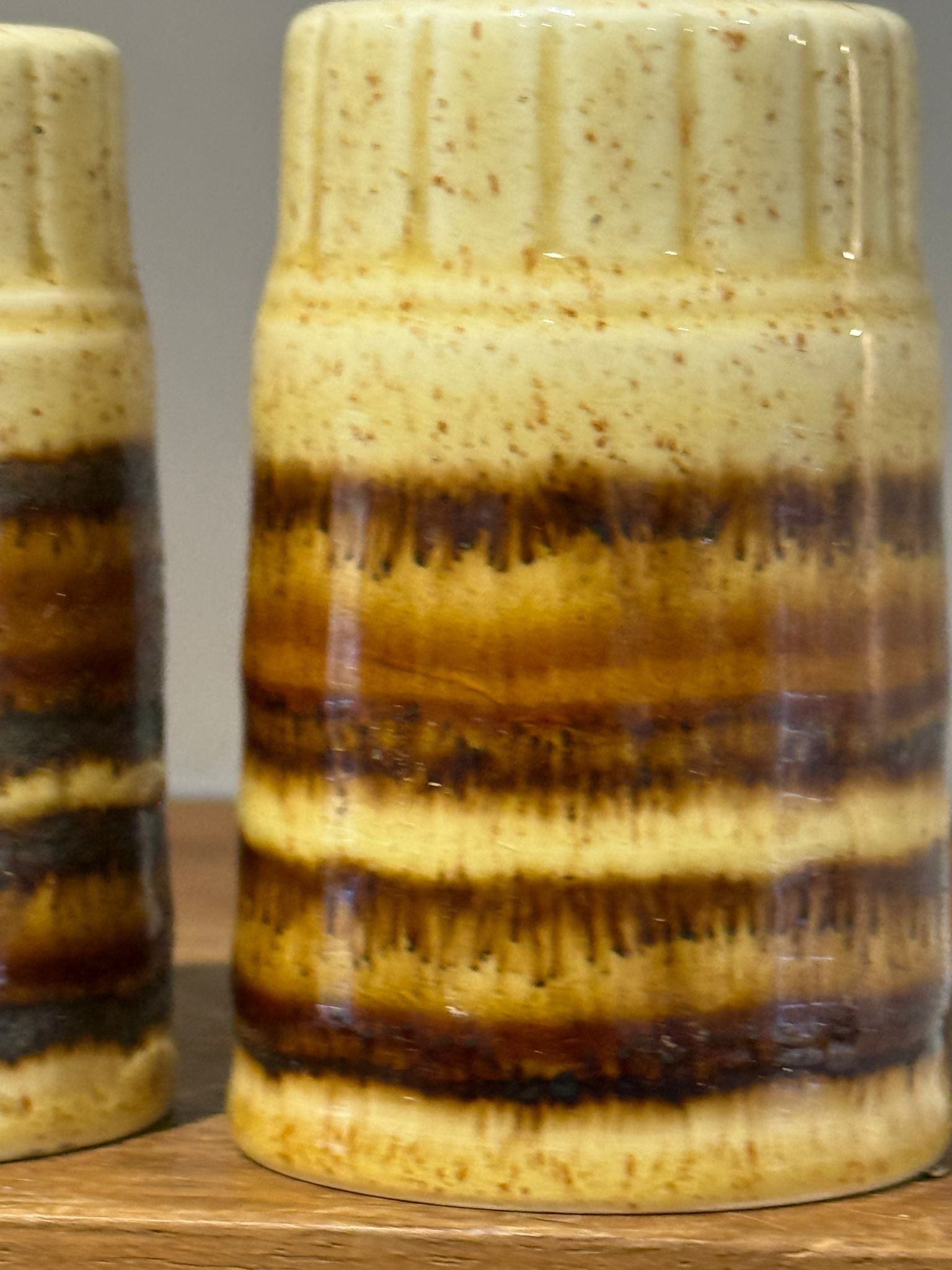 Vintage Studio Pottery Stoneware Salt & Pepper Shakers