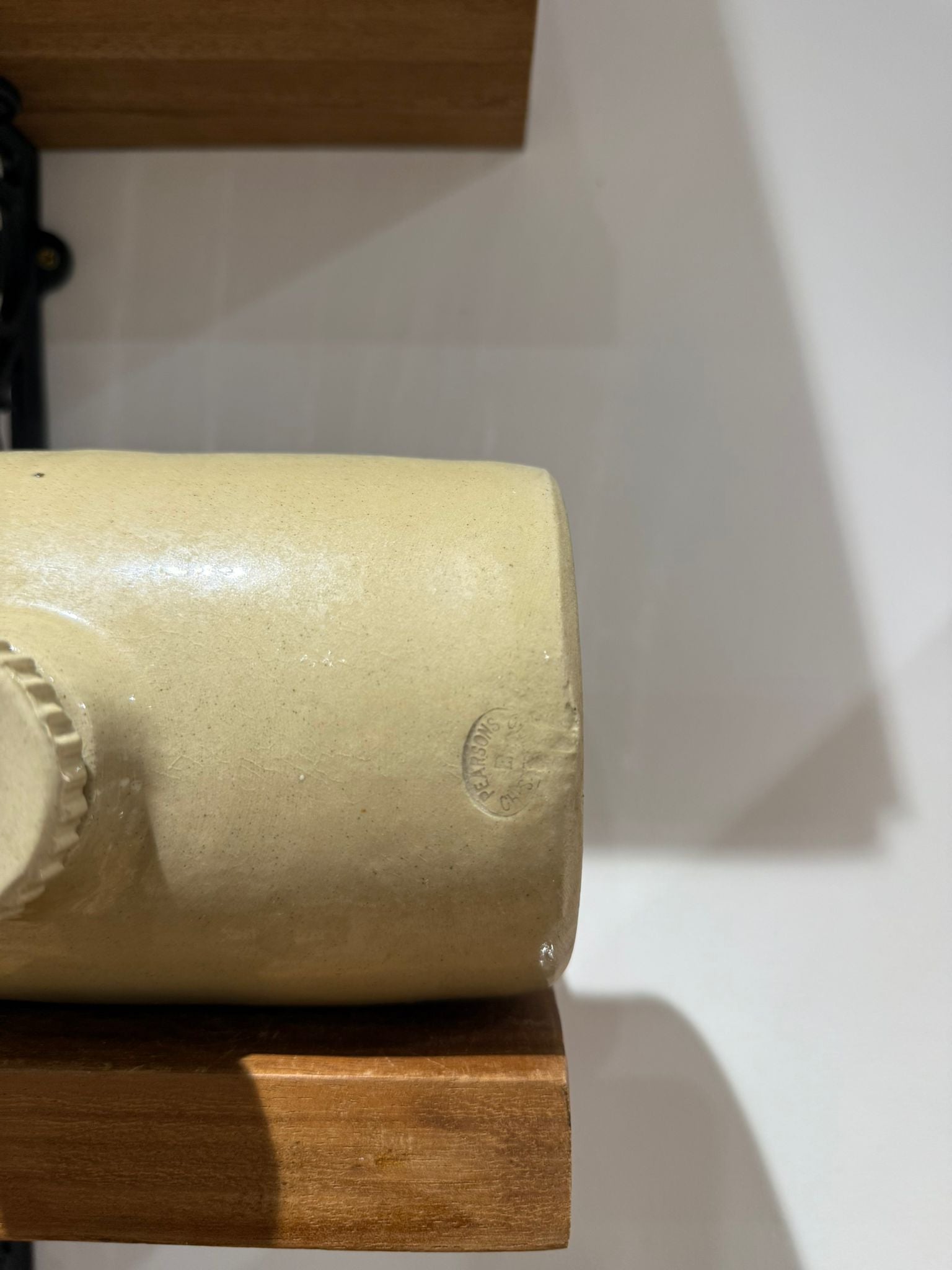 Vintage Stoneware Hot Water Bottle with Original Stopper