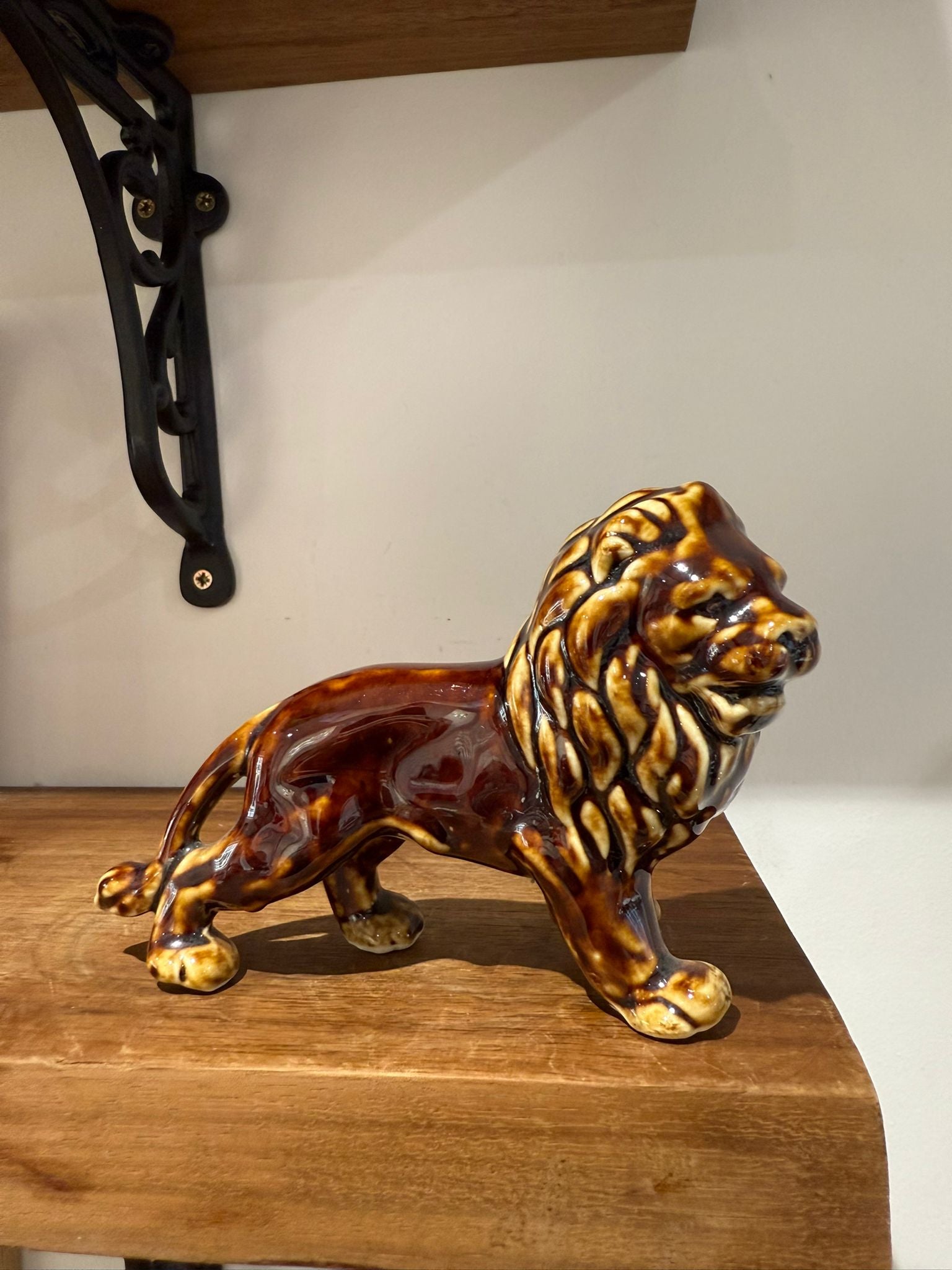 Glazed Ceramic Lion Ornament