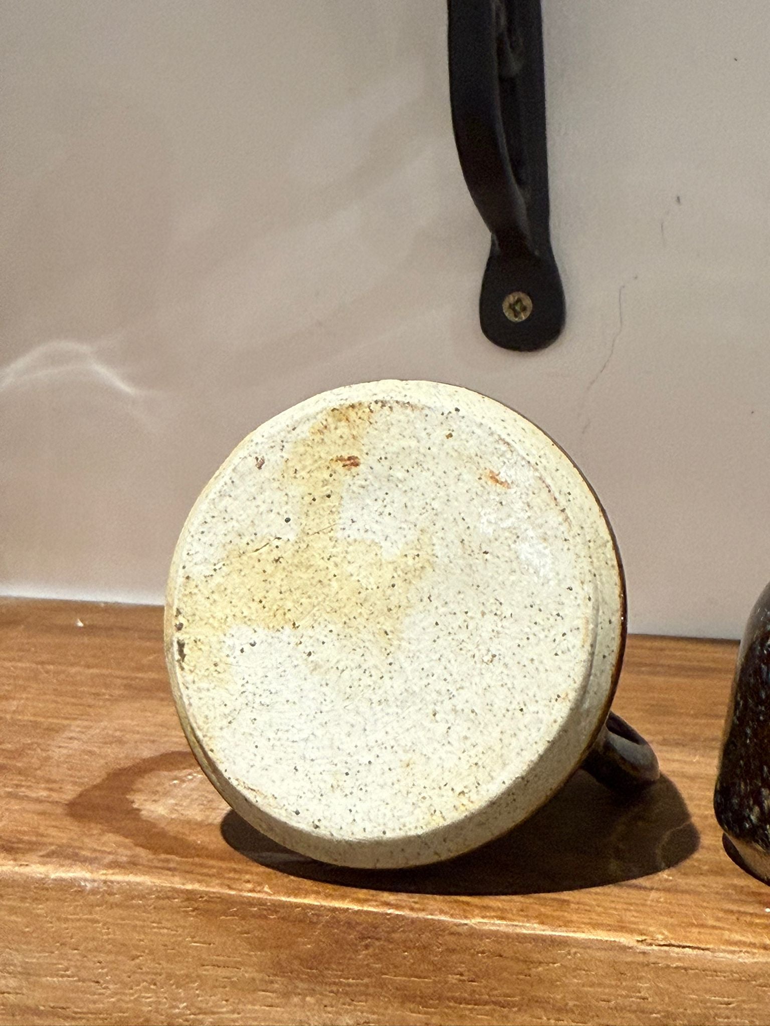 Set of Three Studio Pottery Stoneware Bottles with Cork Stoppers