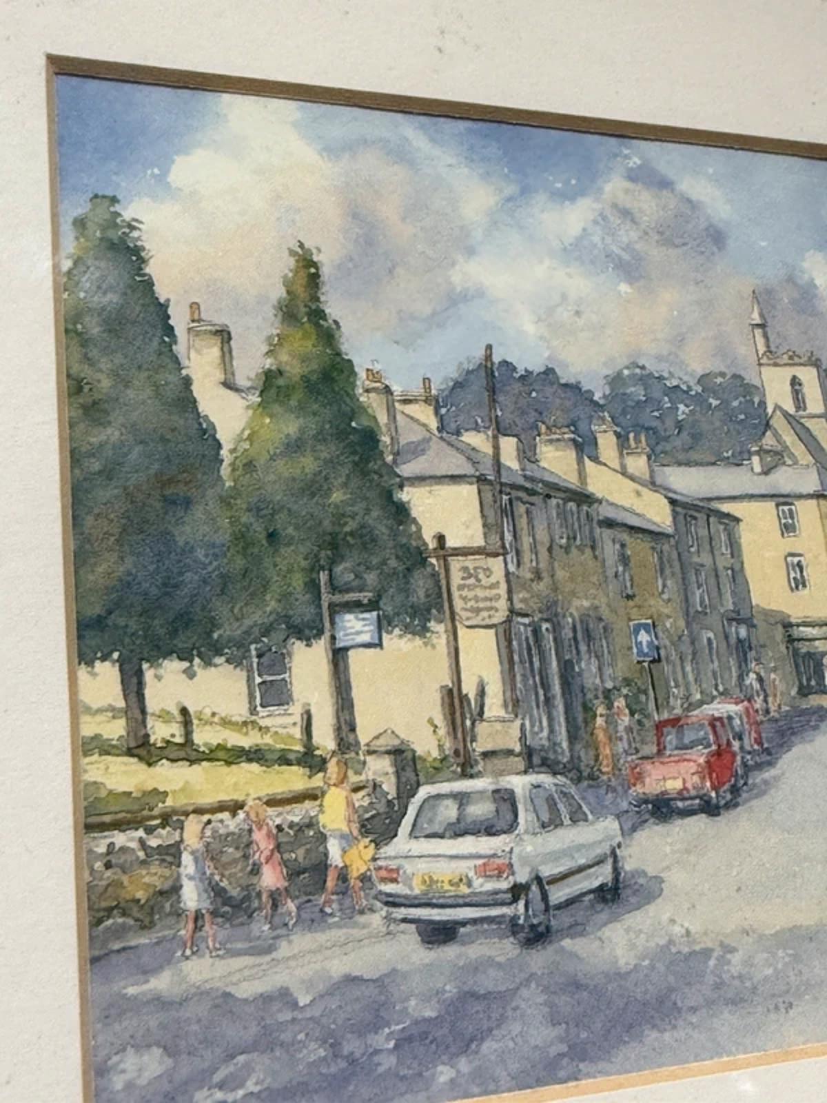 Vintage framed hand painting artwork watercolours one of a kind