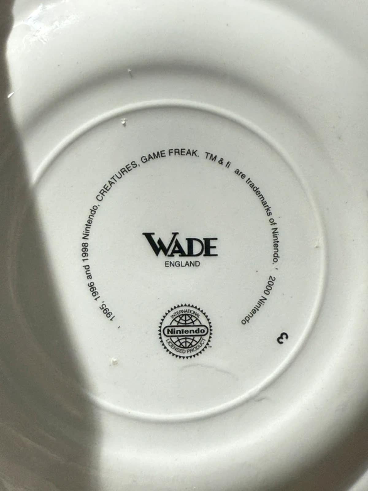 Vintage plate kids Pokémon Pikachu, Wade, England plate Nintendo red yellow very good condition