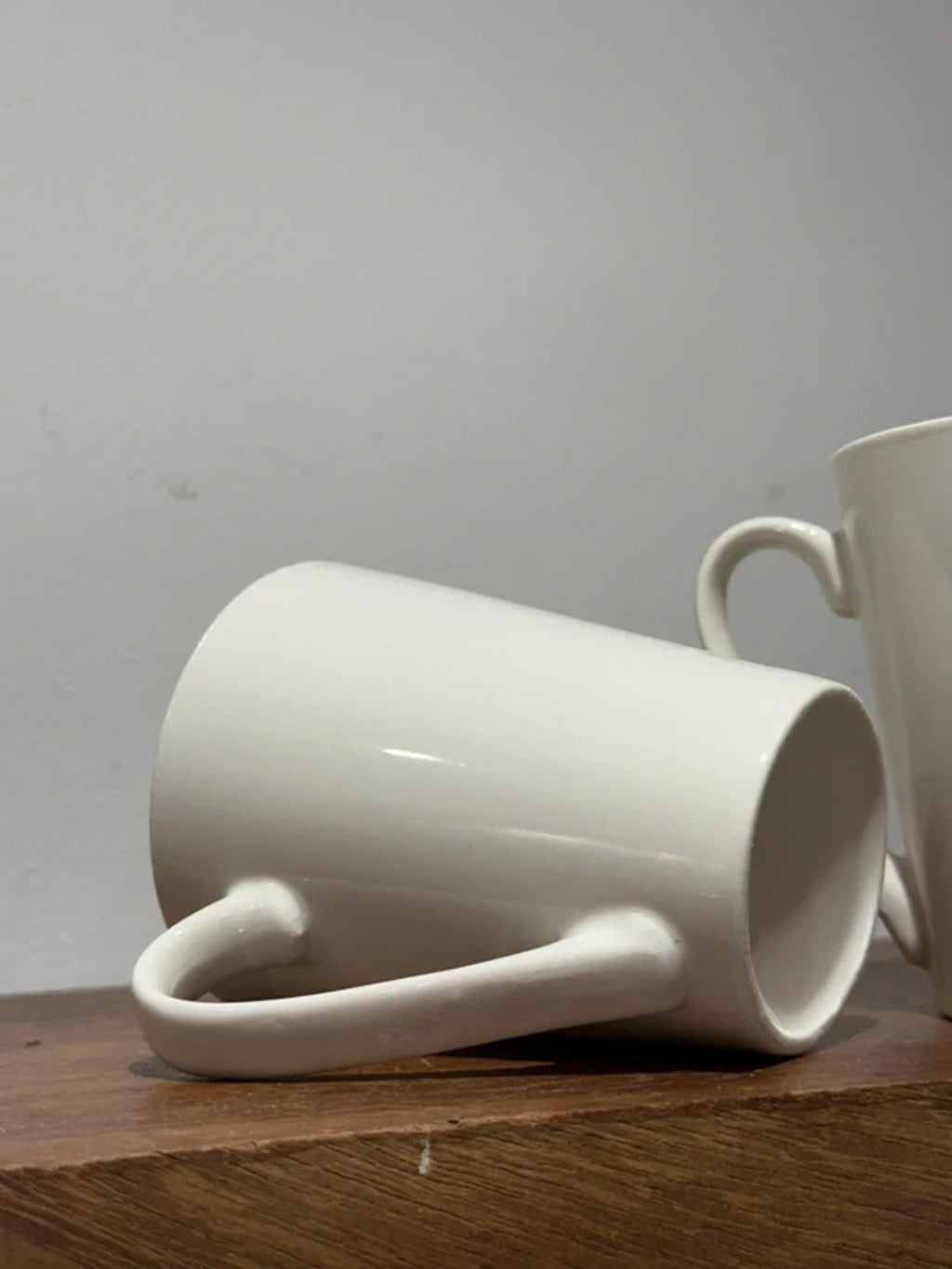 Set of brand-new white tall mugs kitchen home decor set of 4