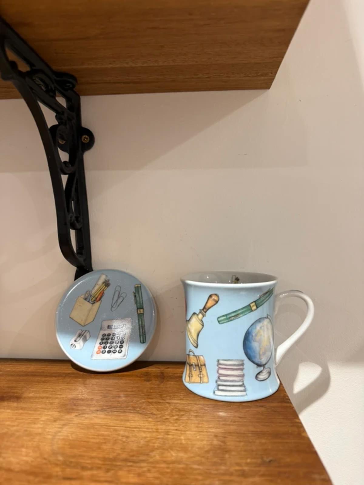 Teachers school gift coffee mug and tea coaster set lovely gift new without tags