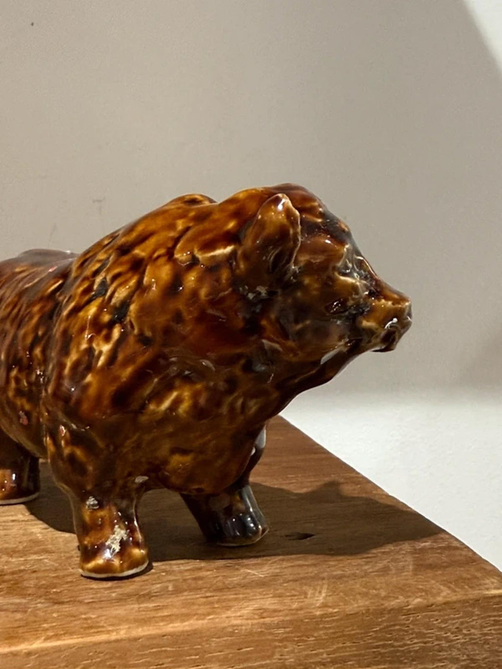 Vintage Ceramic Highland Cow Figurine