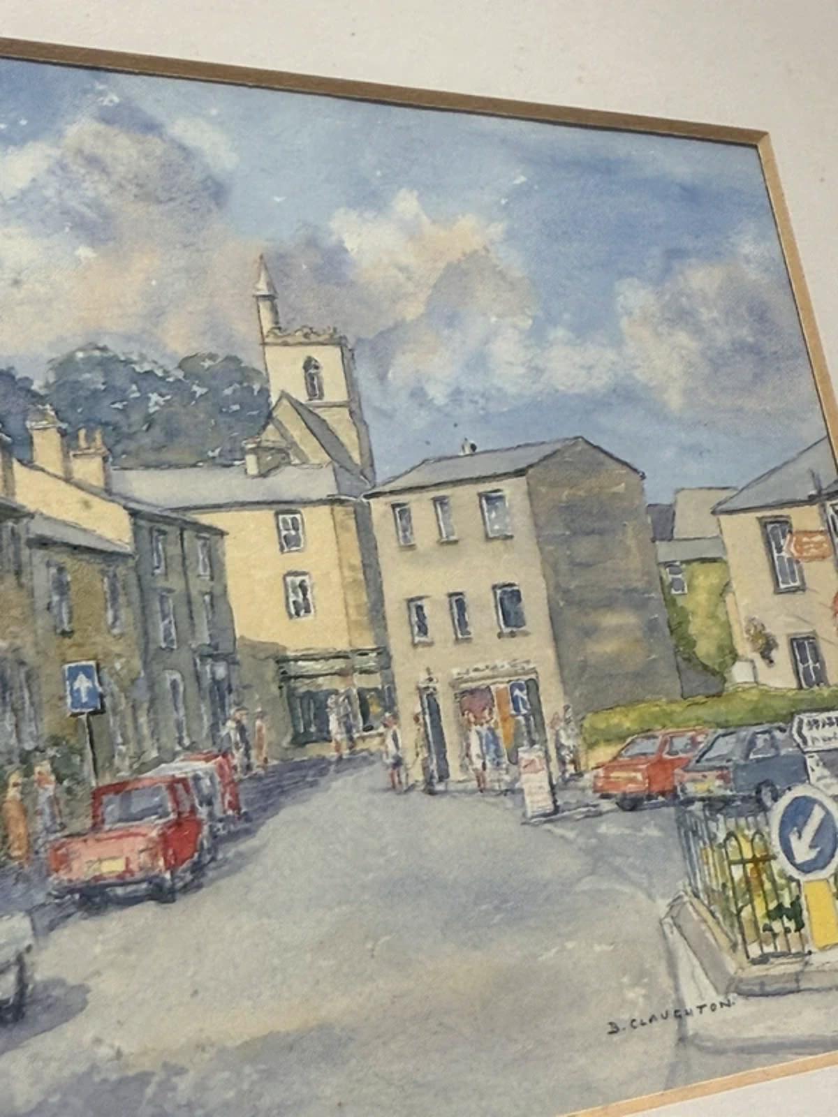 Vintage framed hand painting artwork watercolours one of a kind