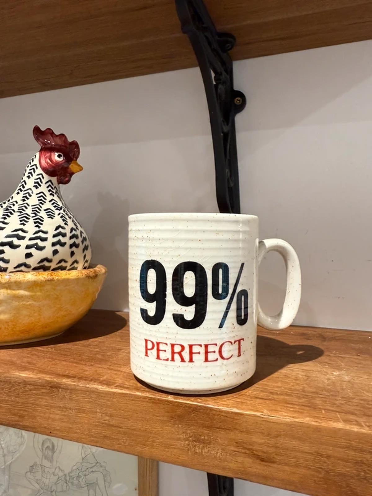 Vintage kitchen decor large mug 99 percent perfect lovely gift one of a kind